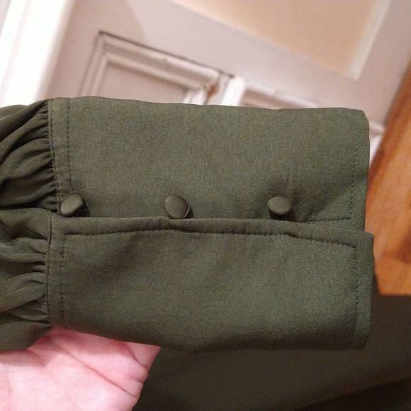 NWT Banana Republic olive green dress Sz 2 - Picture 4 of 12